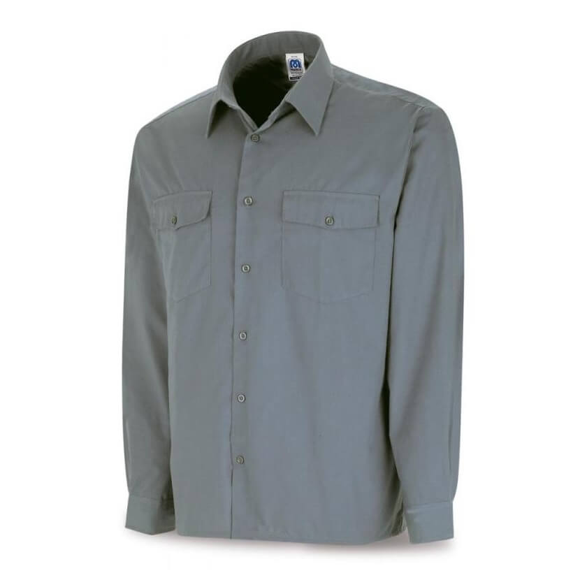Camisa manga larga tergal gris 388-CGML - Referencia 388CMLG